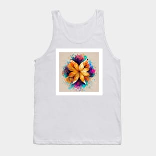 Flower Art Illustration Abstract Pattern Floral Graphics designs Tank Top